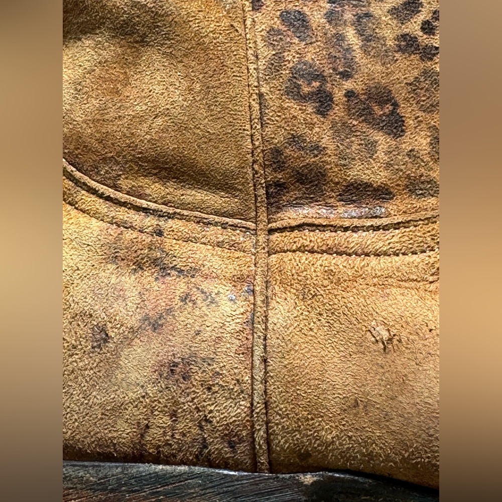 Old Gringo Brown Ocre Leopardito Western Snip Toe Cowgirl Boots For Women’s 7.5B - Picture 9 of 10